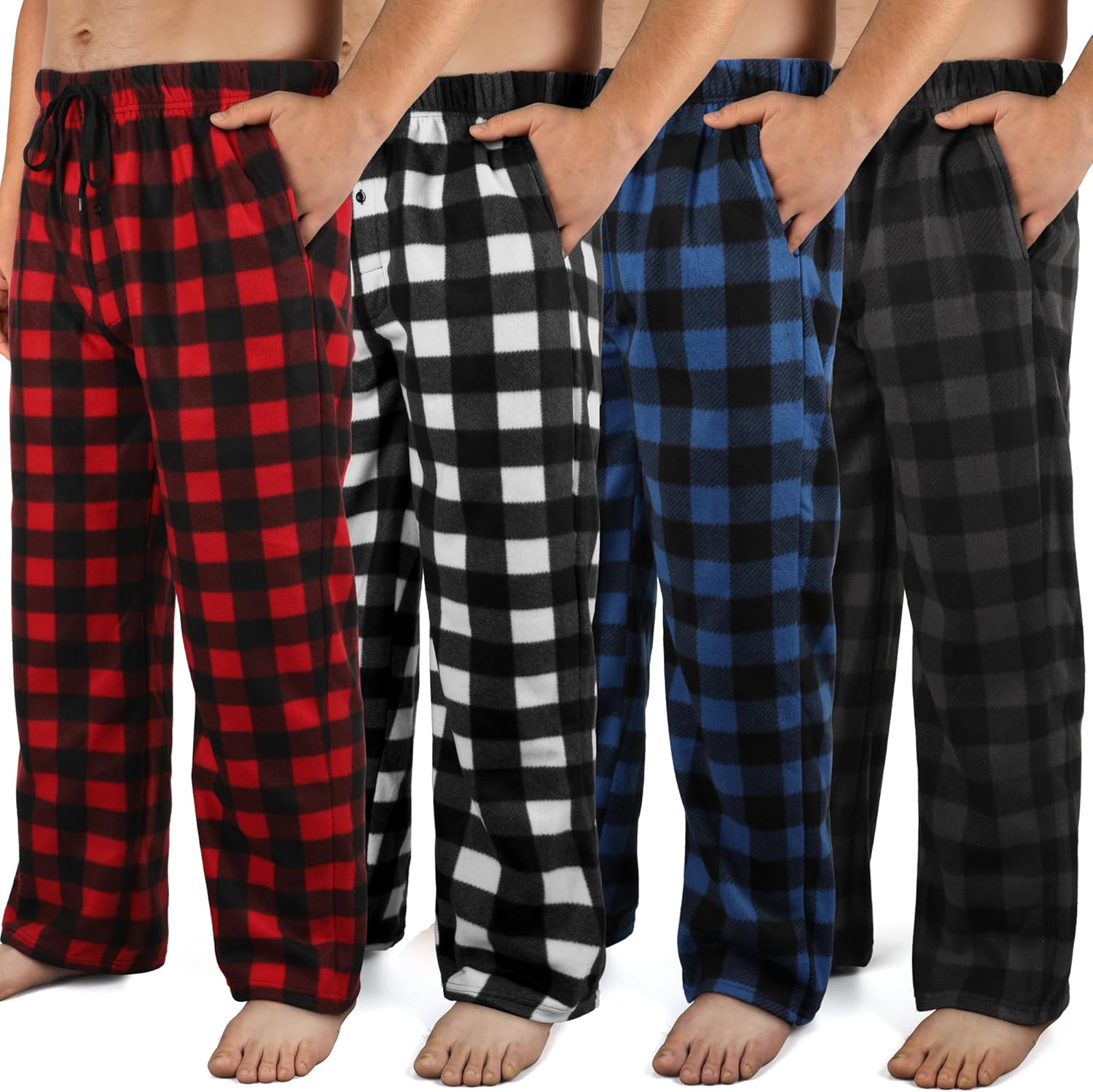 Microfleece Mens Pajama Pants with Pockets for Ultimate Comfort
