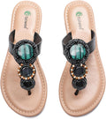 Ataiwee Womens Flat Slide Sandals - Comfortable Vegan Slip On