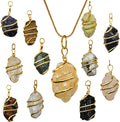 Amazing Gemstone Raw Crystal Necklace for Women - Pack of 11 Unique