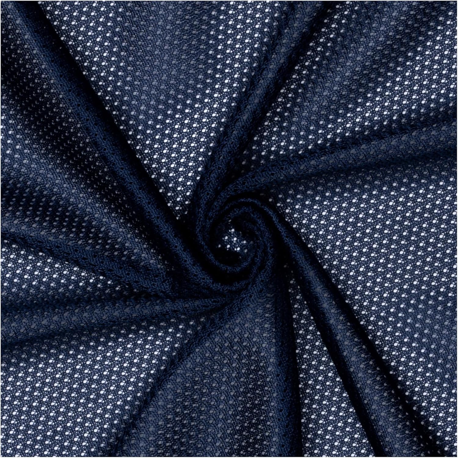Pico Textiles Navy Polyester Micro Mesh Jersey Fabric for Sports