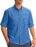 Men's Long Sleeve Sun Protection Fishing Shirt with UPF 50+ - Cool