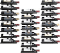 Wall Mount Wine Rack 24 Bottles - 8 Tier 3-Set Wall Racks