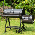 Heavy-Duty Charcoal Outdoor Smoker Grill - Extra Large Offset Smoker