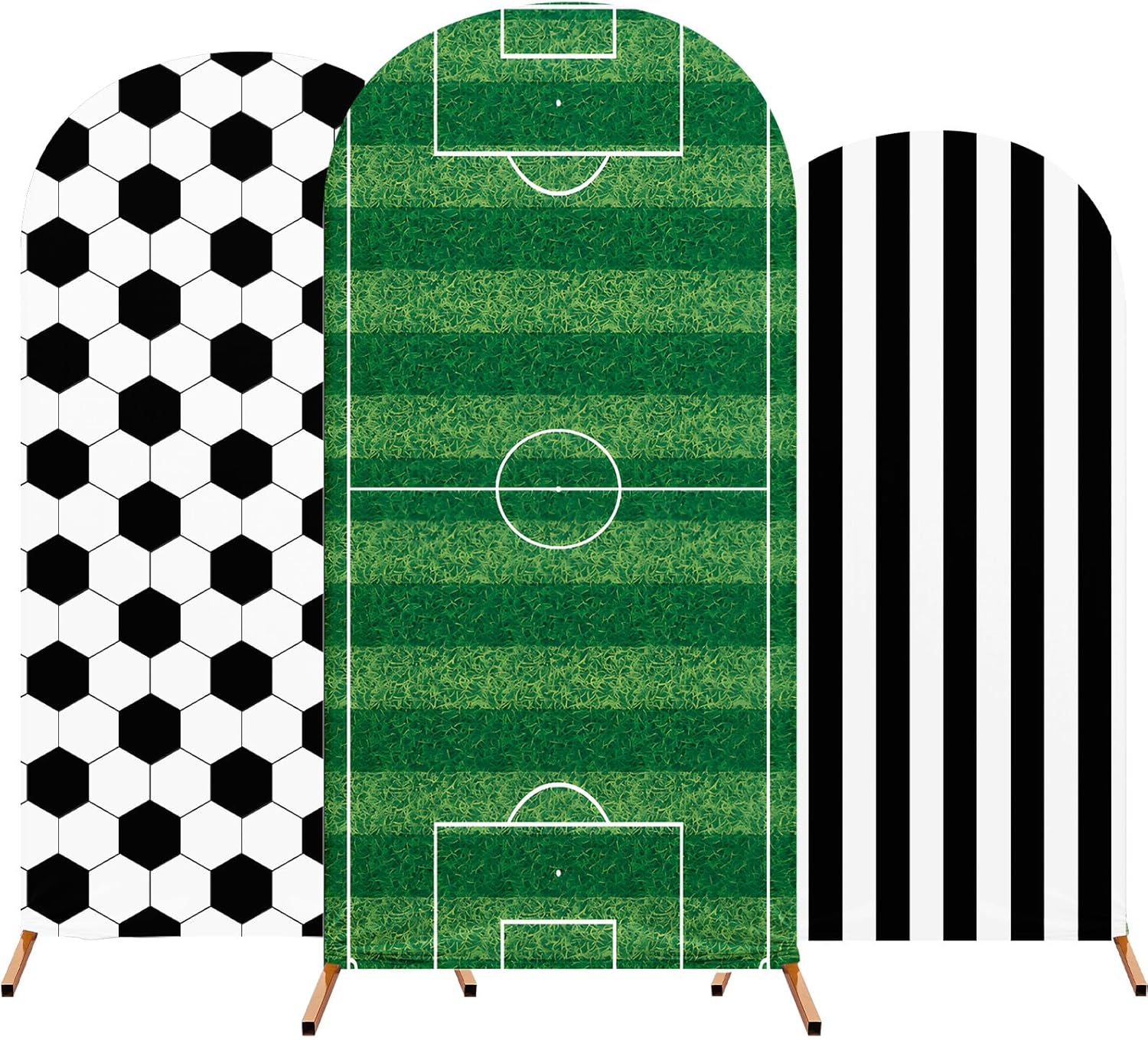 3 Pcs Soccer Arch Backdrop Stand Cover for Birthday Parties
