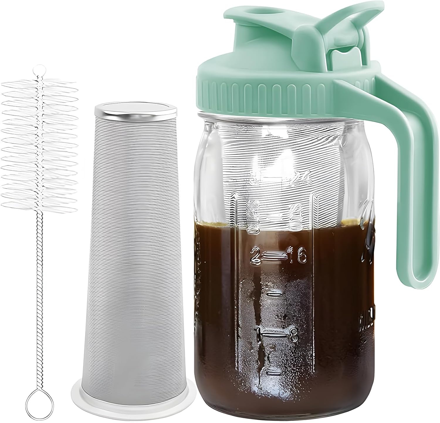 JunVpic Glass Cold Brew Maker 32oz - Smooth Iced Coffee