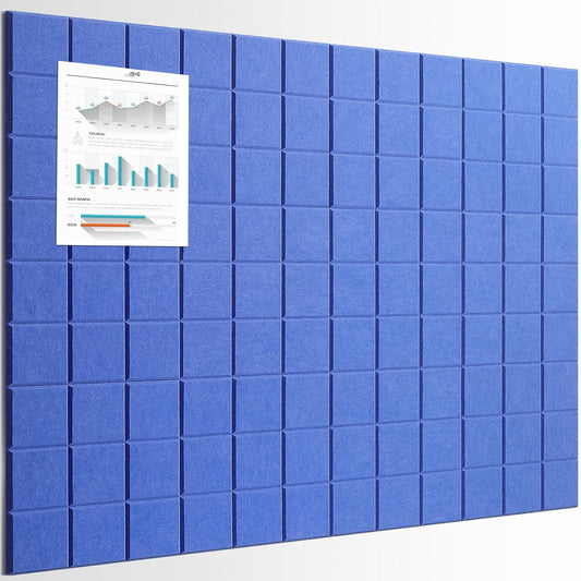 Cork Board for Walls 48in x 36in - Sky Blue Bulletin Board