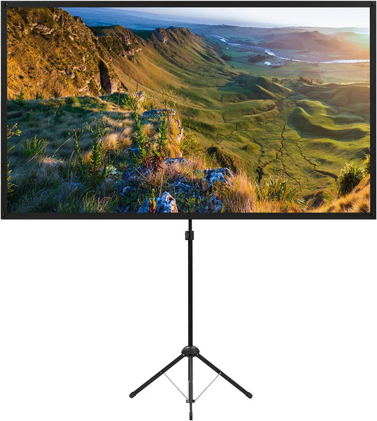 100 Inch Projector Screen with Stand for Outdoor and Indoor Use