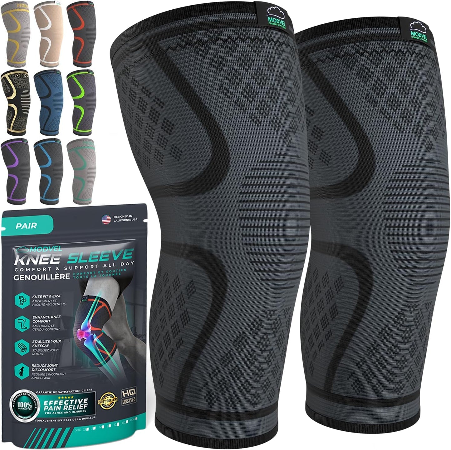 Modvel Compression Knee Brace for Pain Relief and Support
