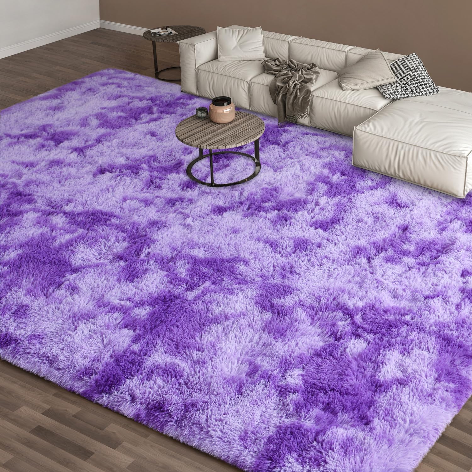 EVOIONOS 6x9 Fluffy Shag Area Rug for Living Room Bedroom