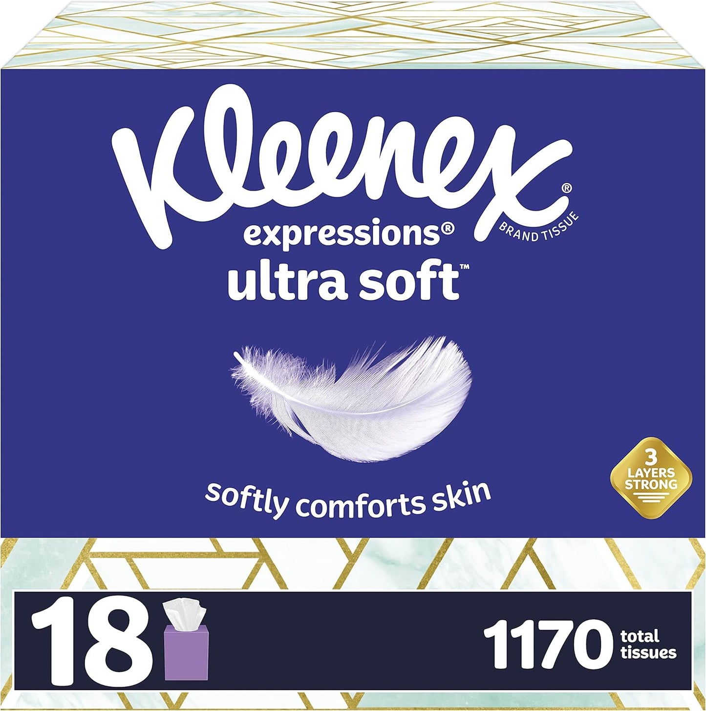 Kleenex Expressions Ultra Soft Facial Tissues for Comfort