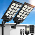 Solar Street Lights Outdoor Waterproof 30000LM 2-Pack - Bright