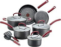 T-fal Hard Anodized Nonstick Cookware Set 12 Piece Red - Heat Mastery