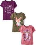 Unicorns and Butterflies Girls Short Sleeve Graphic T-Shirts