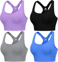 Evercute Adjustable Sports Bras 3/4 Pack Racerback High Support Shoes