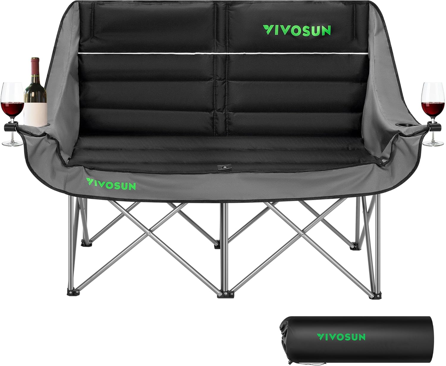 VIVOSUN Double Camping Chair: Comfy Loveseat Duo!