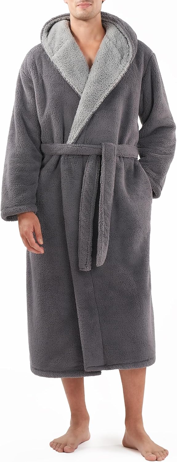 Men's Soft Fleece Plush Robe Full Length Long Bathrobe Review