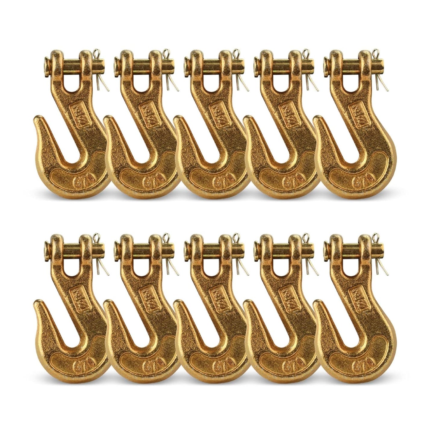 Heavy Duty 3/8 Chain Hook - G70 Clevis Grab Hook Pack of 10
