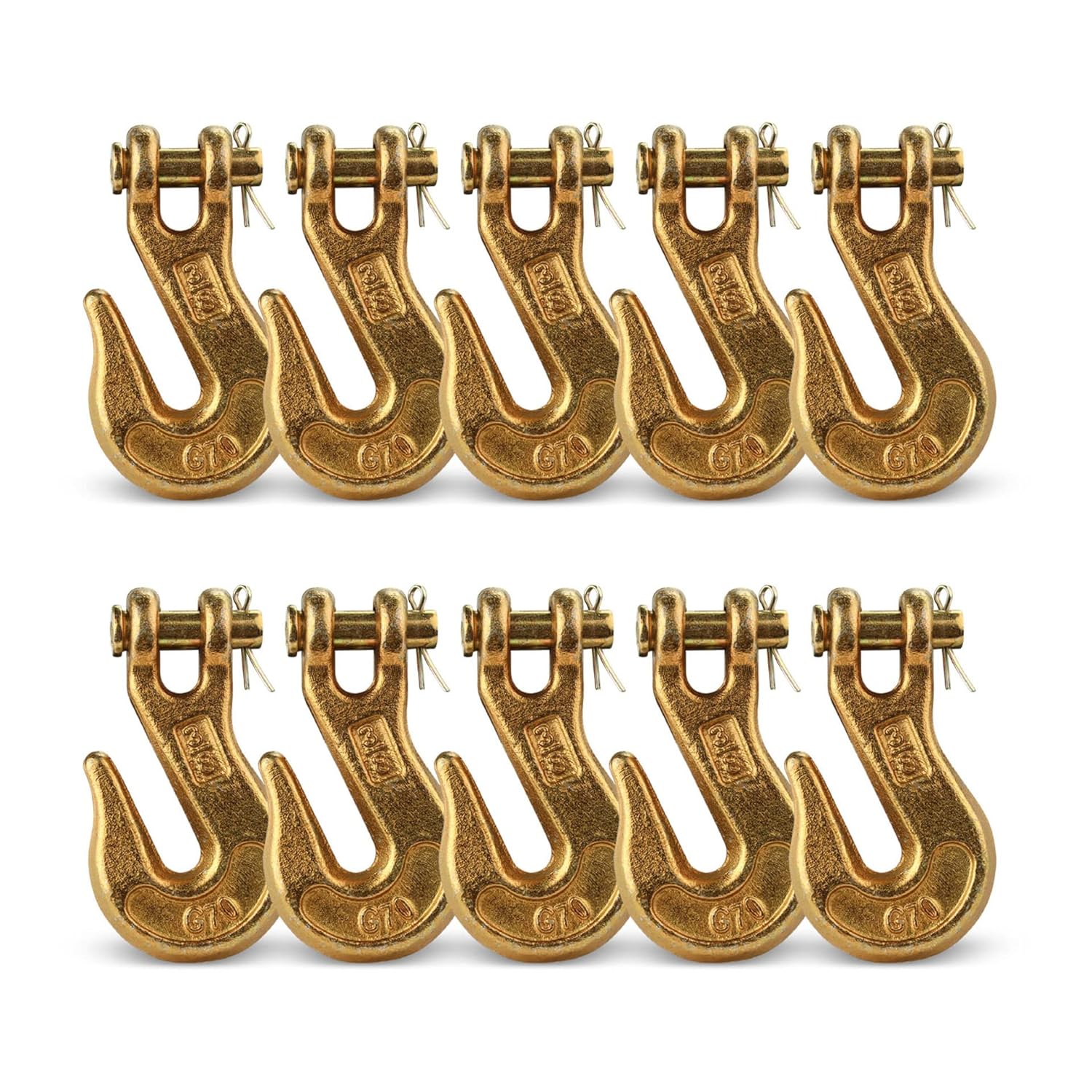 Heavy Duty 3/8 Chain Hook - G70 Clevis Grab Hook Pack of 10