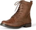 Lace-Up Combat Boots - Comfortable Lug-Sole Ankle Boot