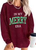 Women Merry Sweatshirts Oversized Corduroy Christmas Sweatshirt - Cozy