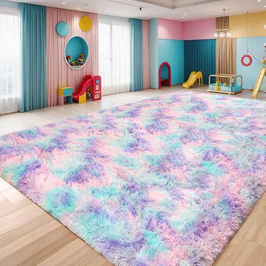 Sour Lemon Fluffy Area Rugs for Bedroom and Living Room Decor