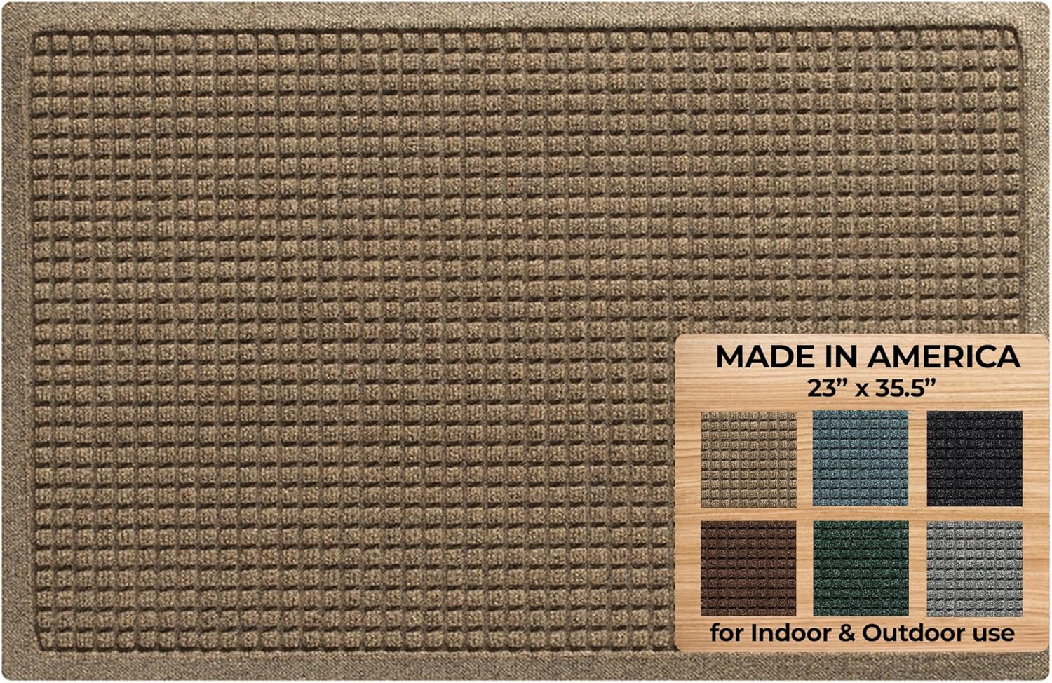 Bungalow Flooring Waterhog Door Mat - Durable Indoor/Outdoor Use