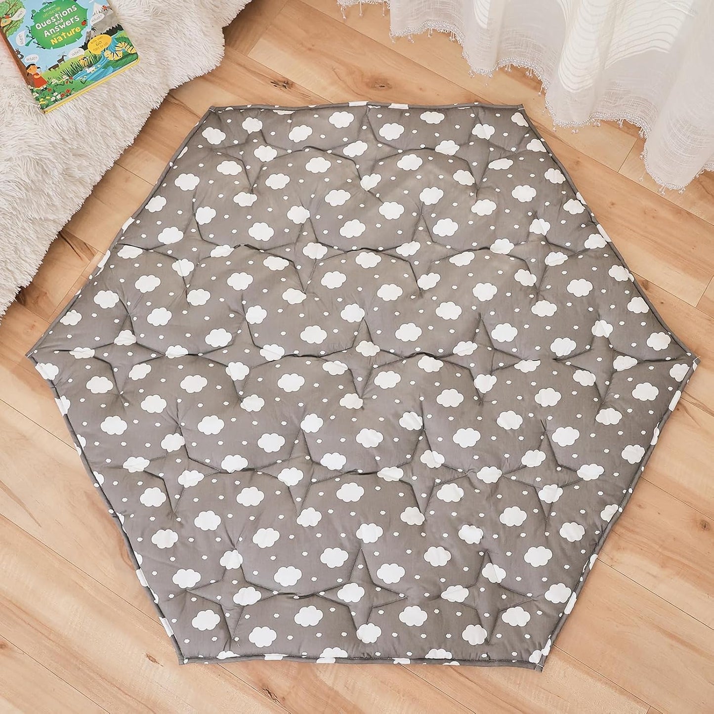 Hexagon Baby Play Mat for Floor - Soft, Safe, and Washable