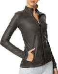QUEENIEKE Running Jackets for Women Slim Full Zip Athletic Jacket