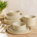 Ceramic Dinnerware Sets for 4 12-Piece Porcelain - Handcrafted