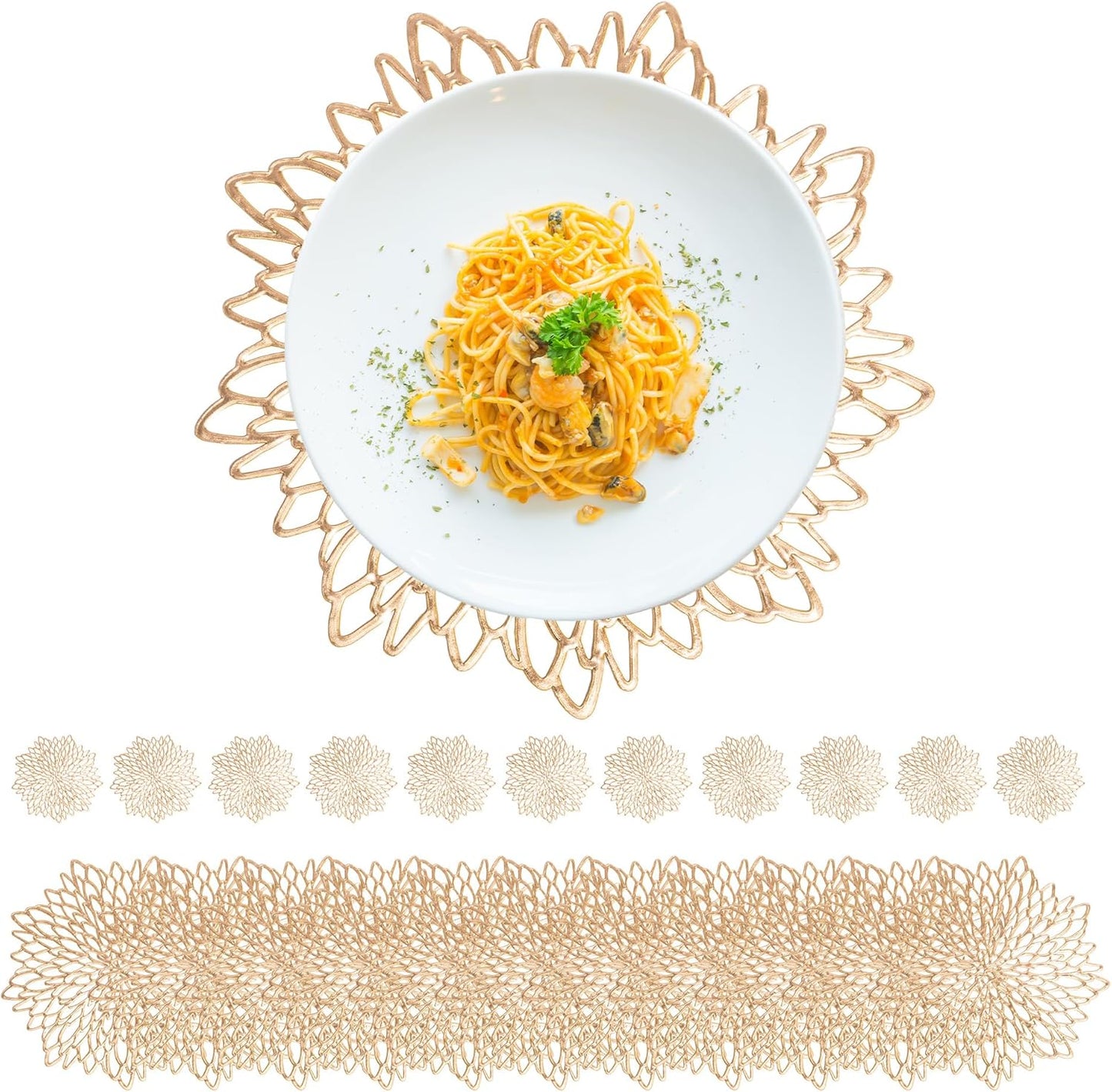 DD Defined Deco Gold Table Set - Elegant Dining Essential