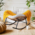 Easyego Oversized Papasan Rocking Chair Set with Cushions - Comfy