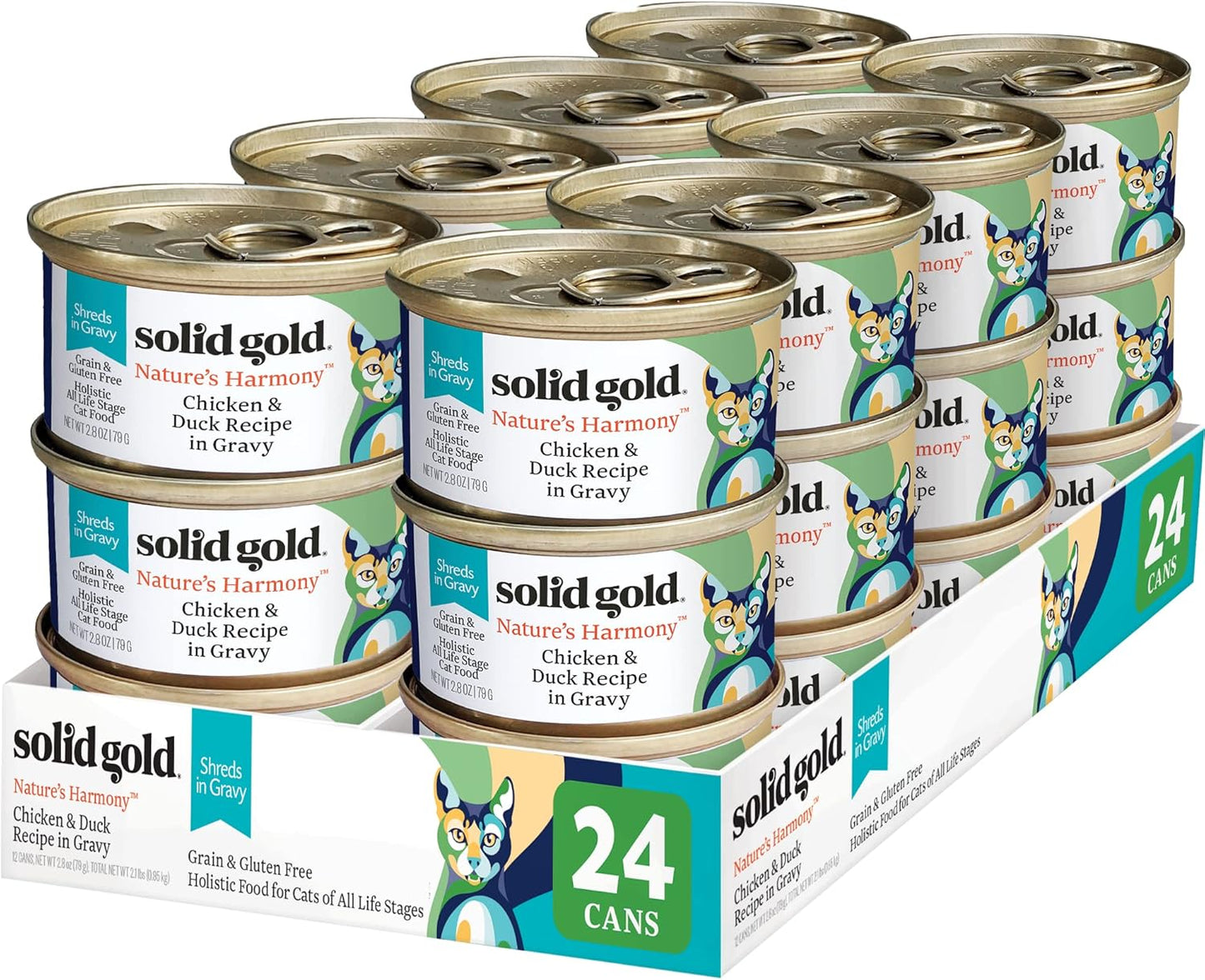 Solid Gold Wet Cat Food Shreds in Gravy for Healthy Cats