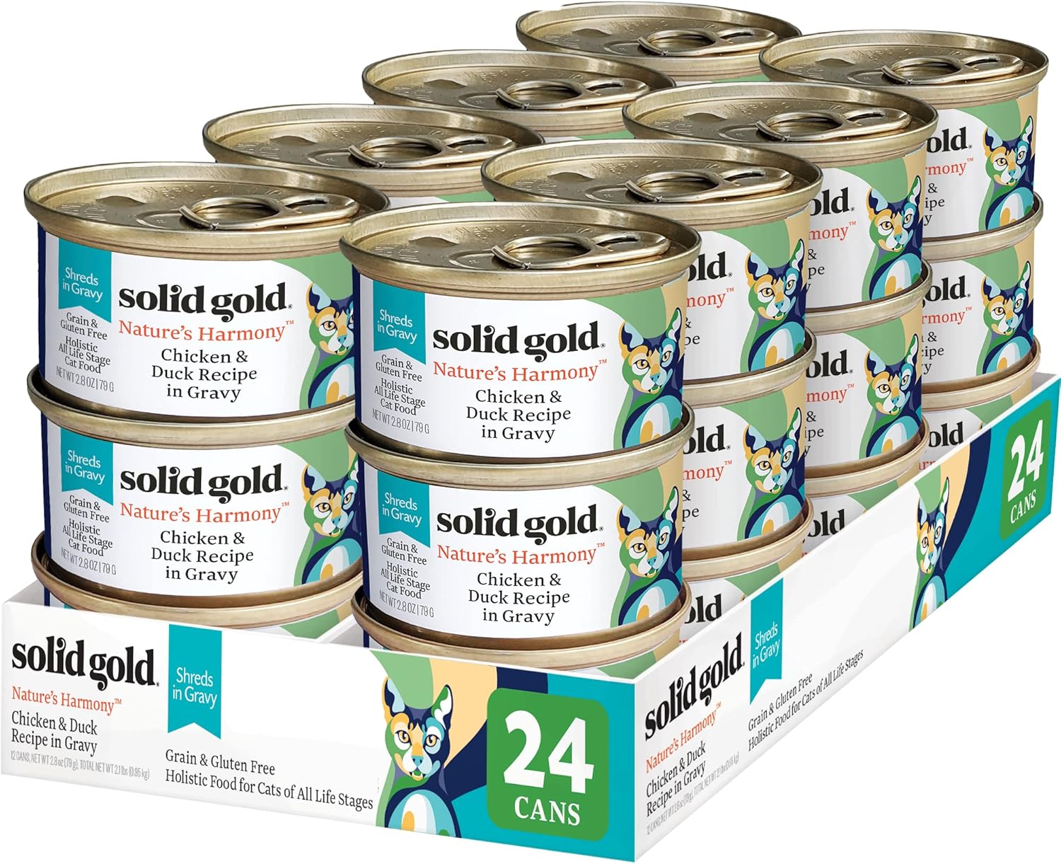 Solid Gold Wet Cat Food Shreds in Gravy for Healthy Cats