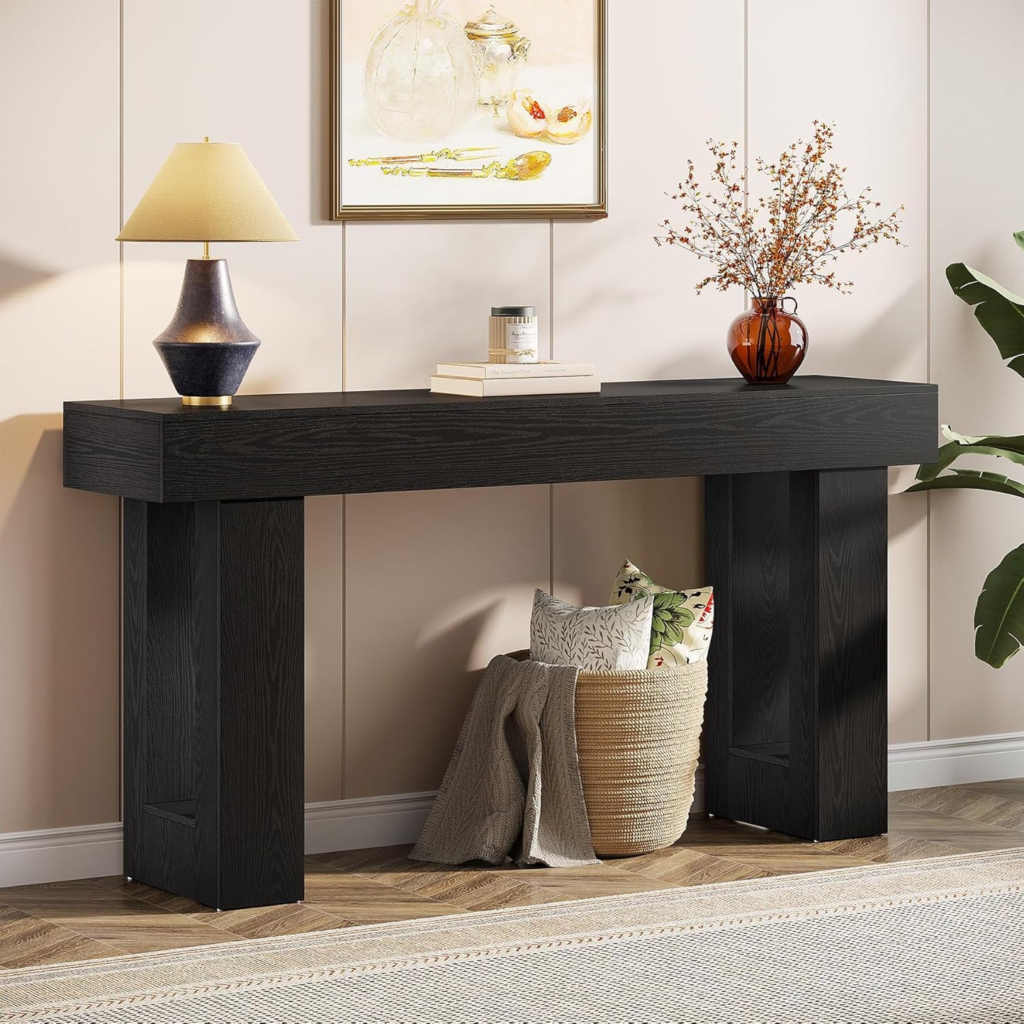 Tribesigns 63-Inch Long Console Table for Farmhouse Decor