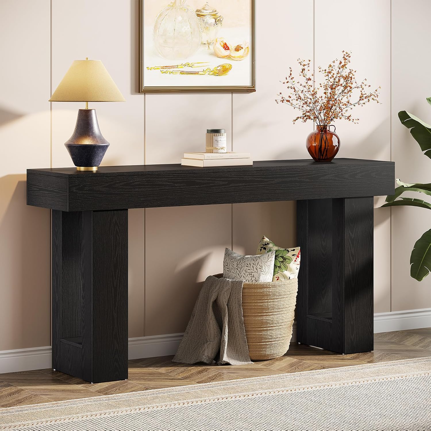 Tribesigns 63-Inch Long Console Table for Farmhouse Decor