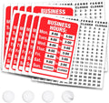 Open Signs Business Hours Sign Kit - Bright Red and White - 10 Pack