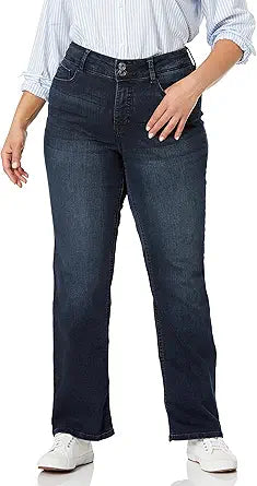Angels Forever Young Women's Curvy Bootcut Mid-Rise Jeans