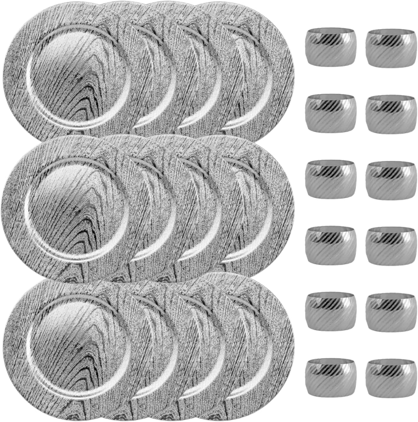 Elegant 13 Charger Plates Set - Multiple Styles & Quantities Available!