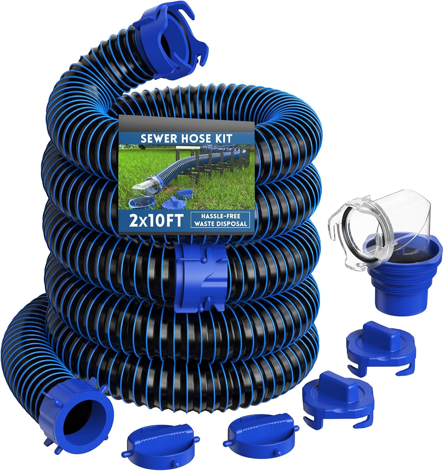 DUMPMAN 20 FT RV Sewer Hose Kit for Easy Drainage and Storage