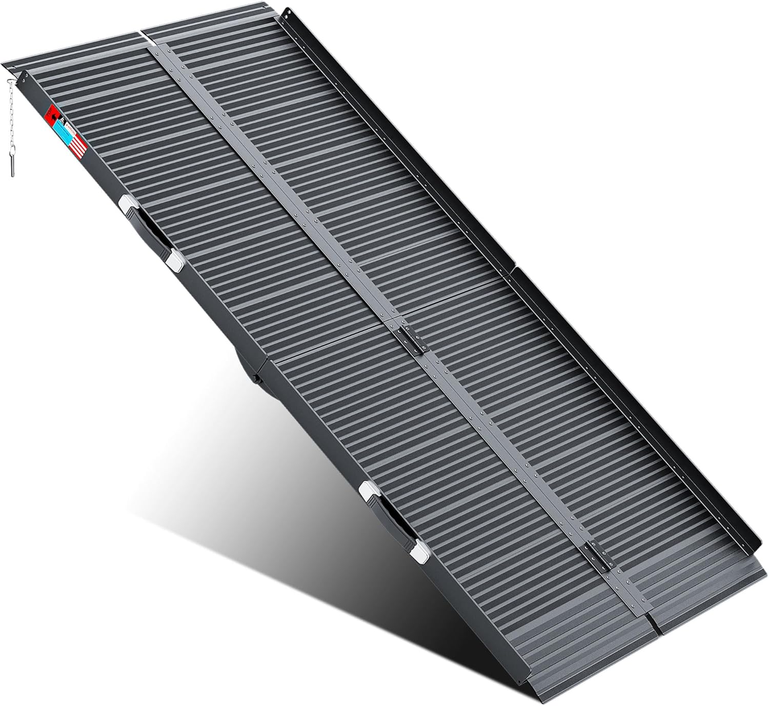 Black Portable Wheelchair Ramp for Easy Access and Safety