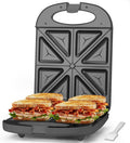 Bakers Friend Breakfast Sandwich Maker, 4-Slice Panini Press - Fast