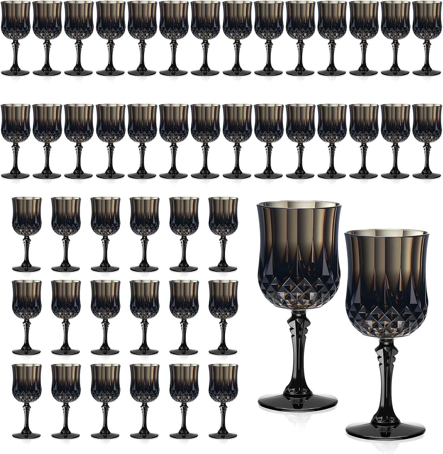 Vintage 7oz Plastic Wine Glasses for Elegant Celebrations
