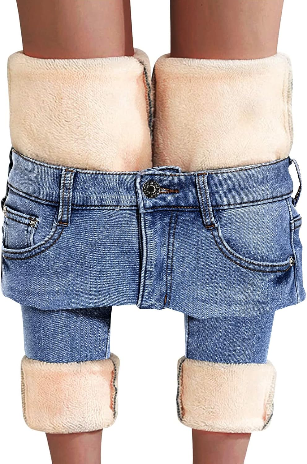 Women's Fleece Lined Jeans for Winter Warmth and Style