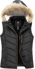 Wantdo Women's Thicken Winter Vest - Warm Puffer Vest with Hood