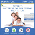 Futon Full Mattress Protector Zippered Encasement - Waterproof Fit