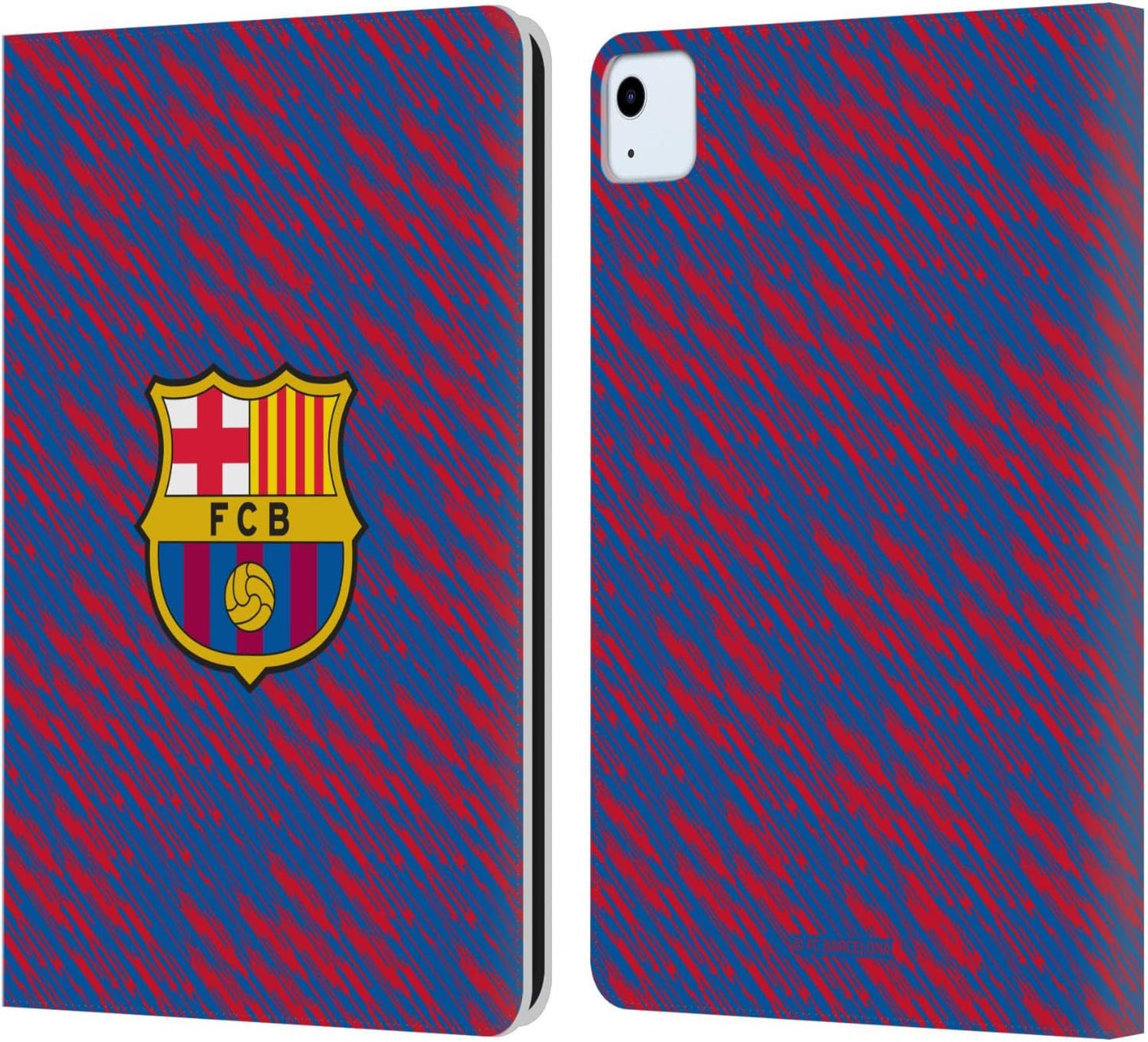 FC Barcelona Glitch Crest Leather Wallet Case for iPad Air 11