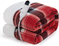Bedsure Plaid Heated Blanket Twin - Cozy Red Plaid Electric Throw