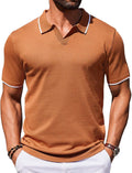 Mens Polo Shirts Short Sleeve Casual Knit Polo Shirt (Style JRXZ)