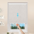 100% Blackout Roller Shades Ivory 34in x 75in - Cordless Thermal