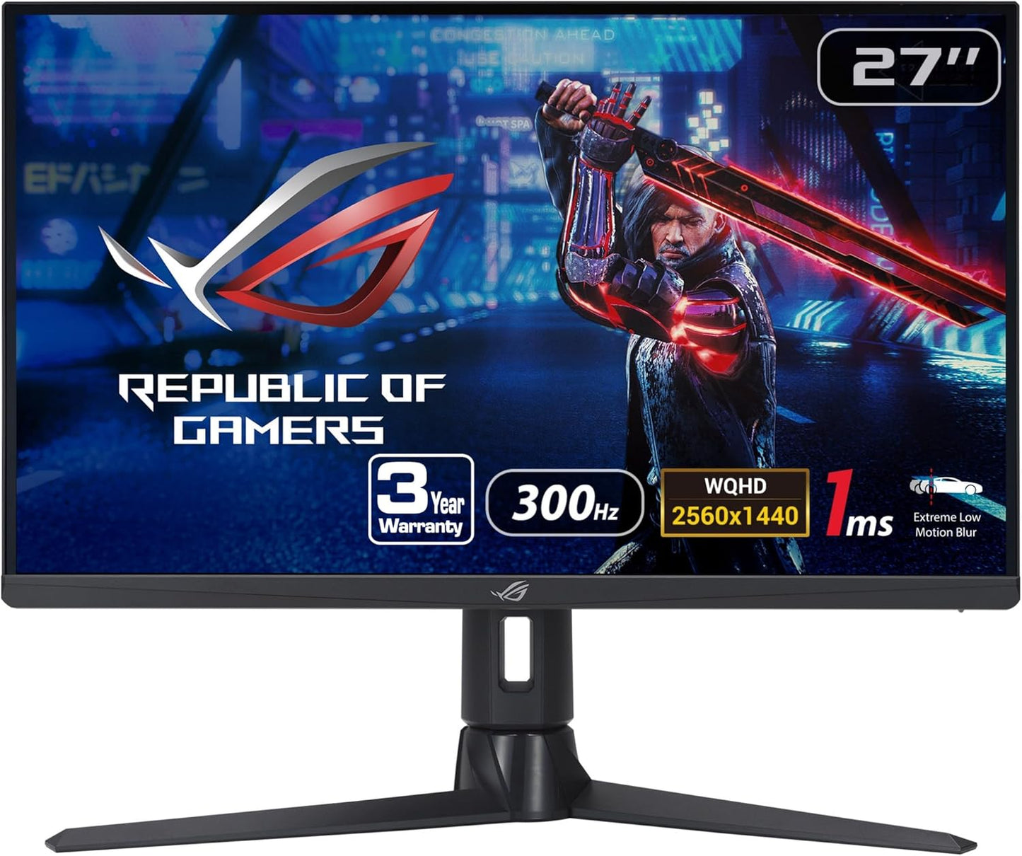 ASUS ROG Strix 27 QHD 300Hz Gaming Monitor - Fast IPS, G-SYNC, FreeSync, HDR 600